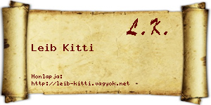 Leib Kitti névjegykártya