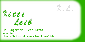 kitti leib business card